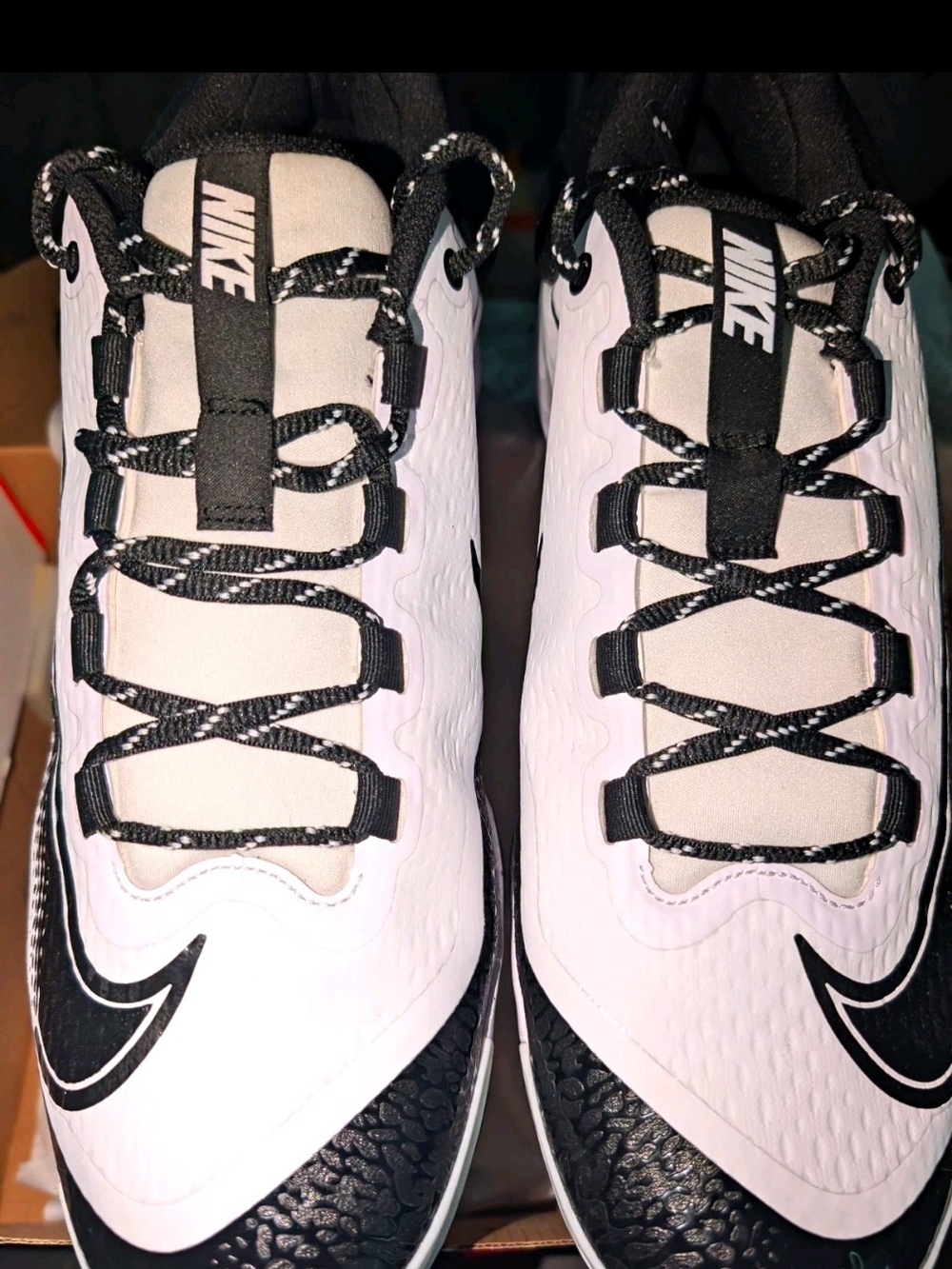 Nike Alpha Huarache Elite 4 Low Men’s White/Black Baseball Cleats